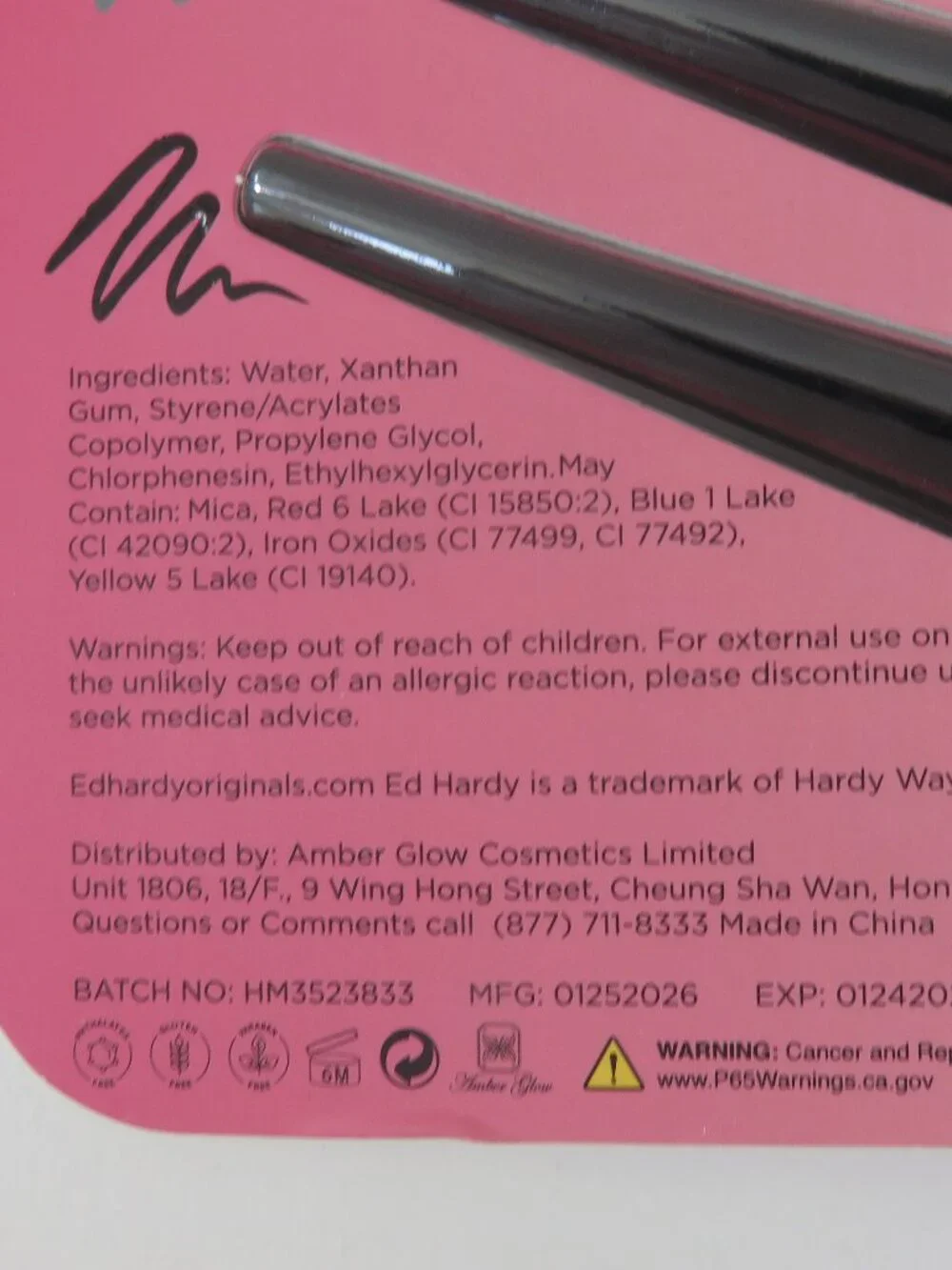 (#137)  Ed Hardy 5 pc Liquid Eyeliner Collection Set